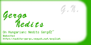 gergo nedits business card